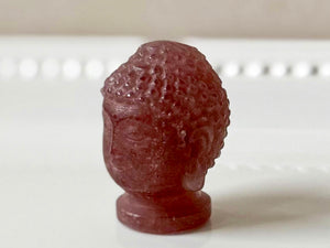 Buddha Head Crystal Carving || 2"