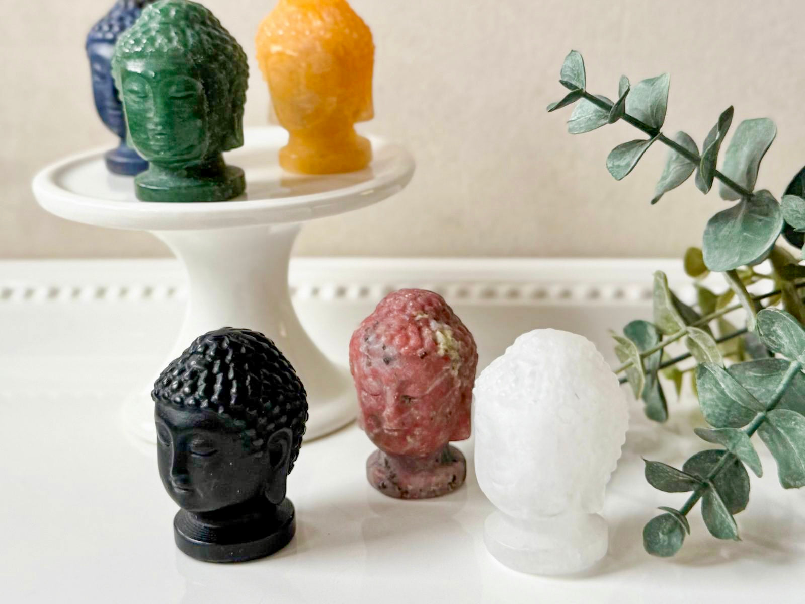 Buddha Head Crystal Carving || 2"