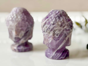 Buddha Head Crystal Carving || 2"