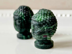 Buddha Head Crystal Carving || 2"