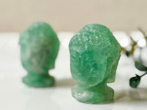 Buddha Head Crystal Carving || 2"