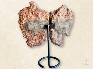 Pink Amethyst Wings on Stand || Showpiece