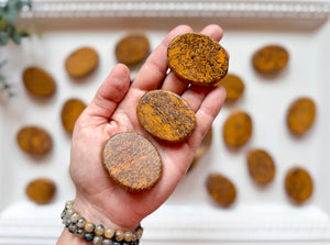 Calligraphy Stone Flat Palm Stone
