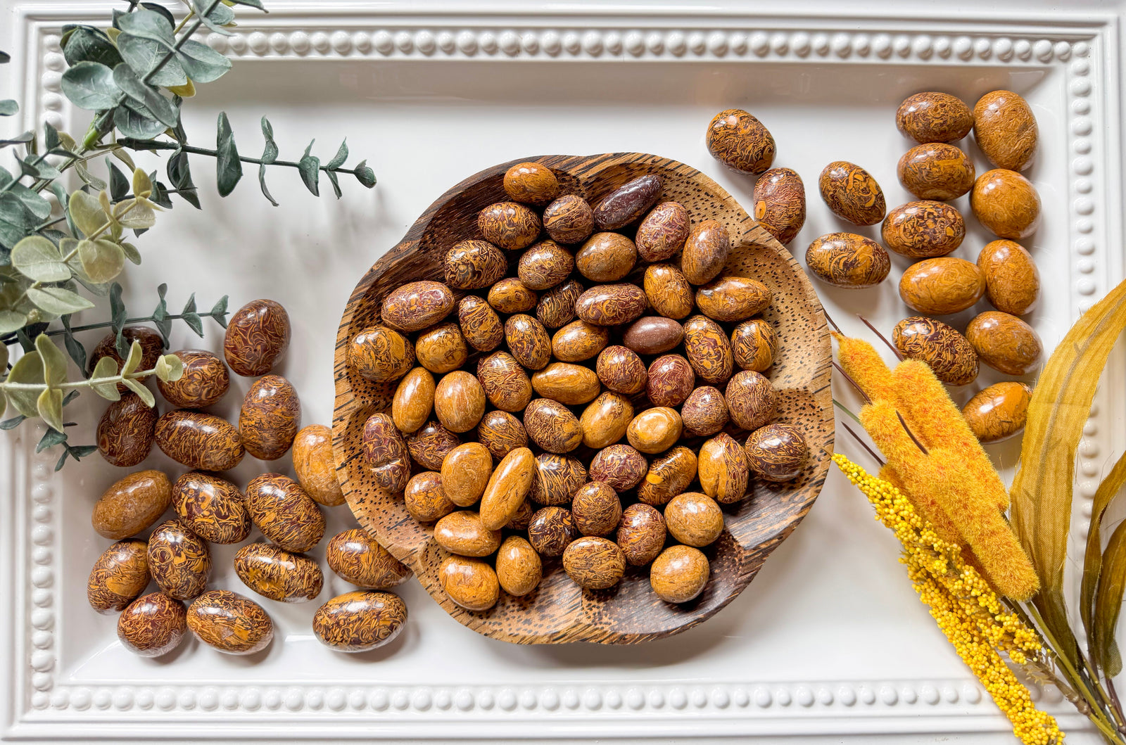 Calligraphy Stone Round Tumbles