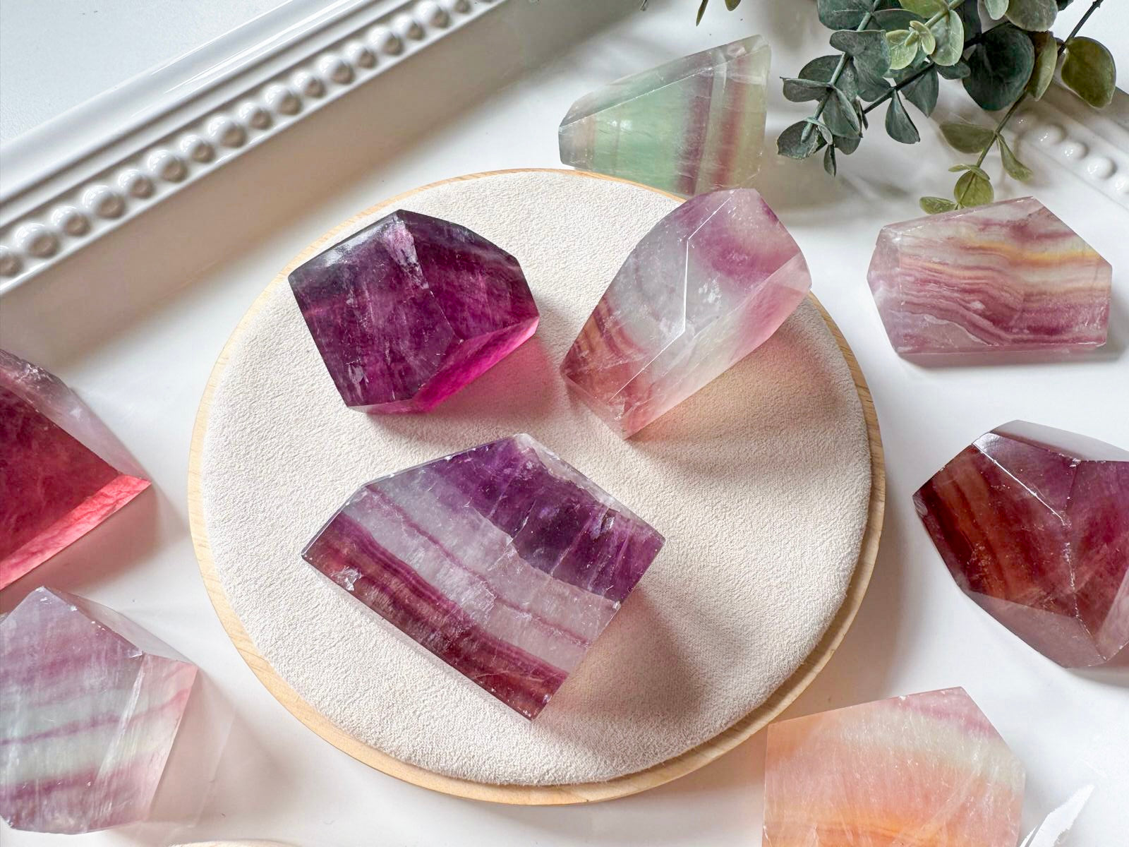 Candy Rainbow Fluorite Faceted Free Form