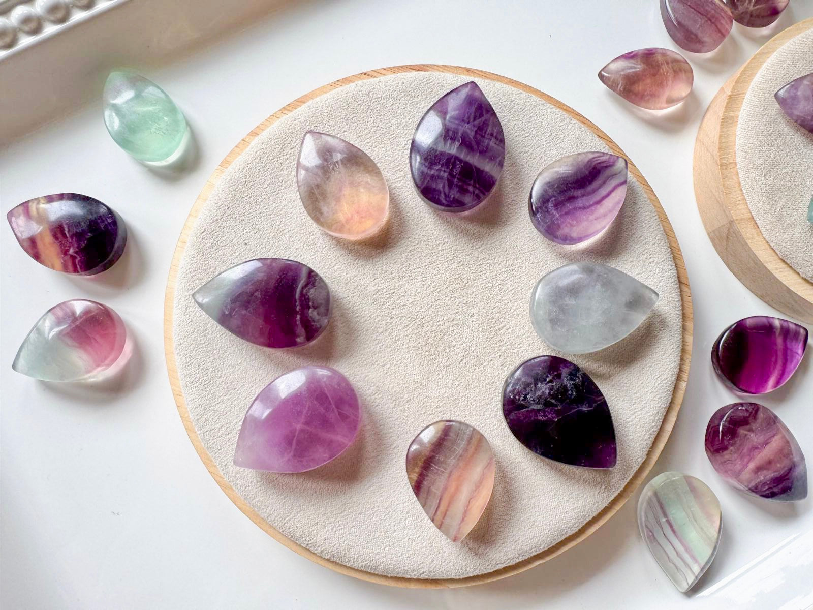 Candy Rainbow Fluorite Mini Dew Drop