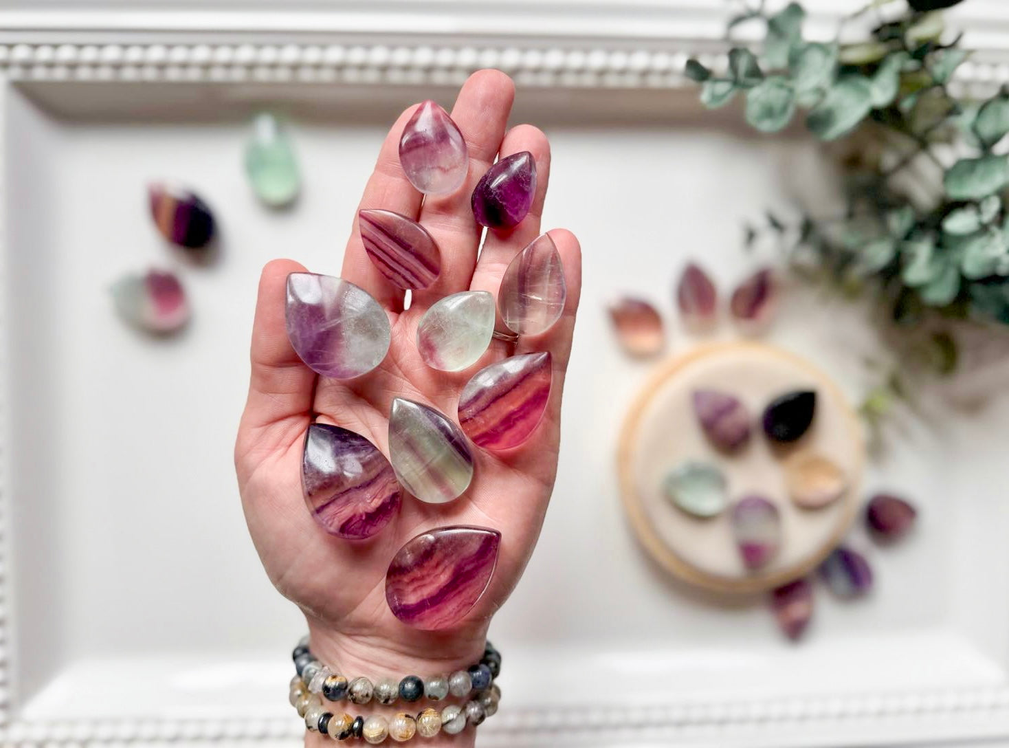 Candy Rainbow Fluorite Mini Dew Drop