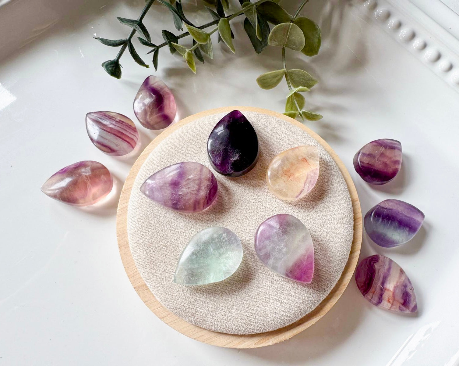 Candy Rainbow Fluorite Mini Dew Drop