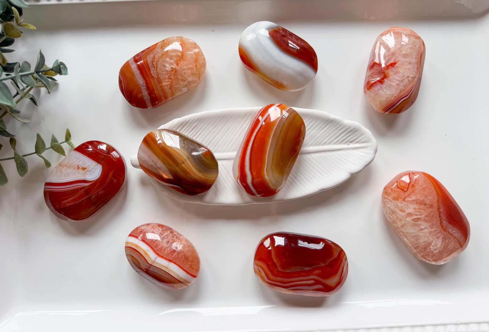 Carnelain Palm Stone 