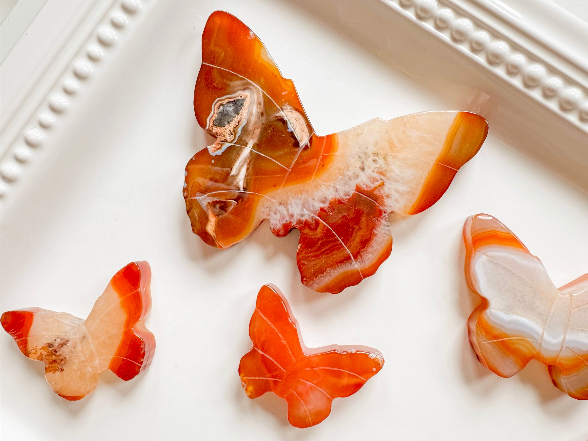 Carnelian Butterfly Carving