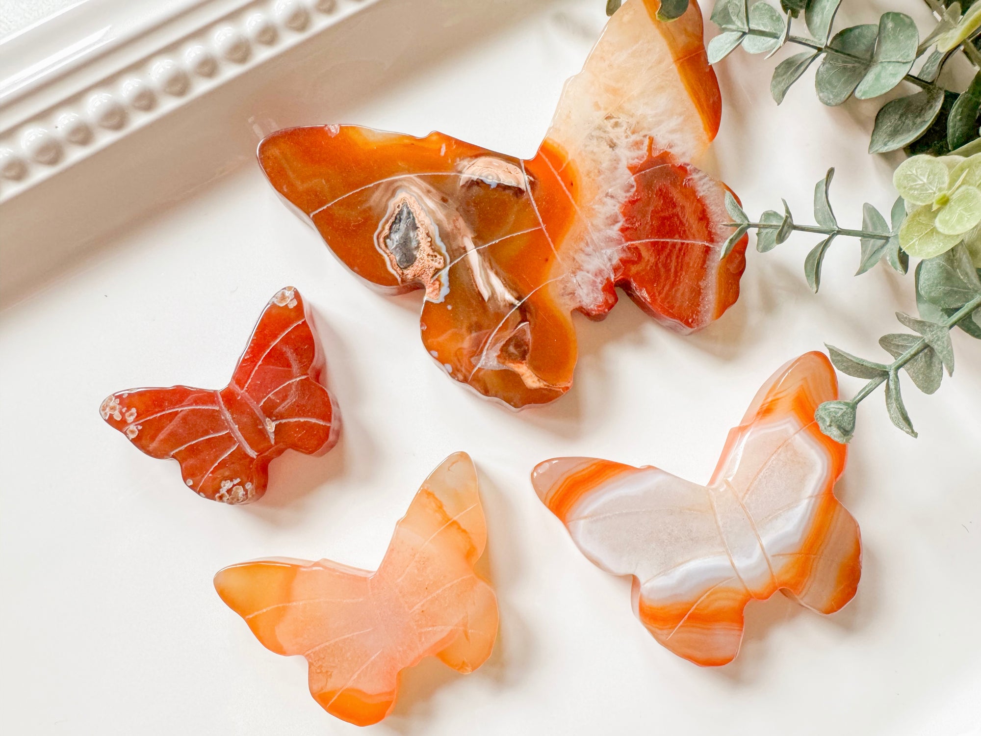 Carnelian Butterfly Carving