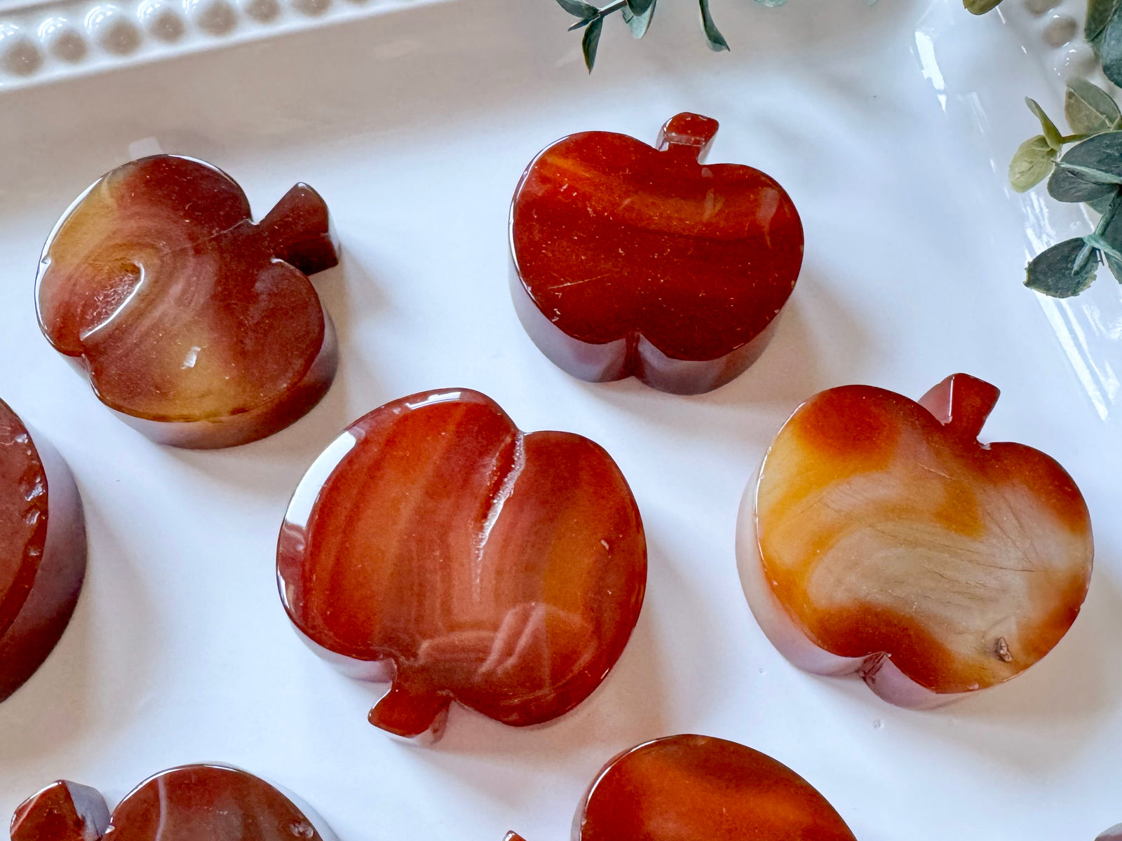 Carnelian Flat Apple Carving