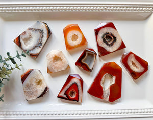 Carnelian Geode Point