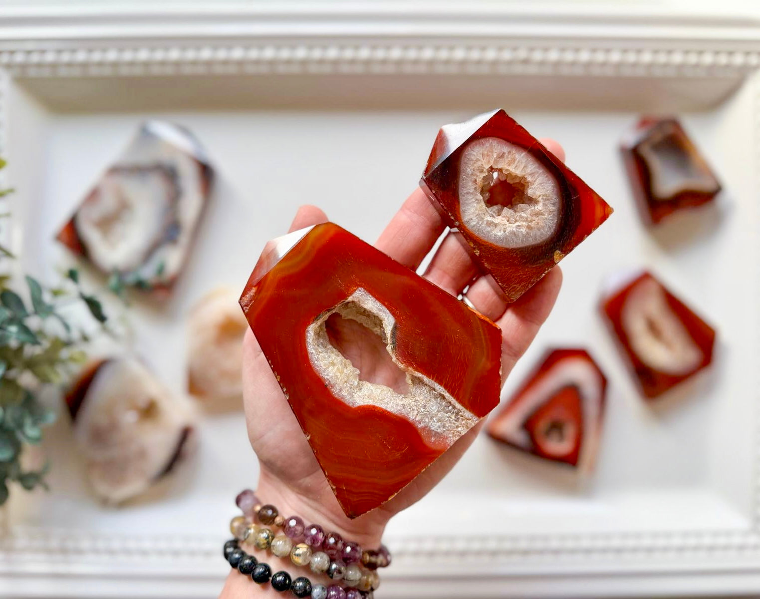 Carnelian Geode Point