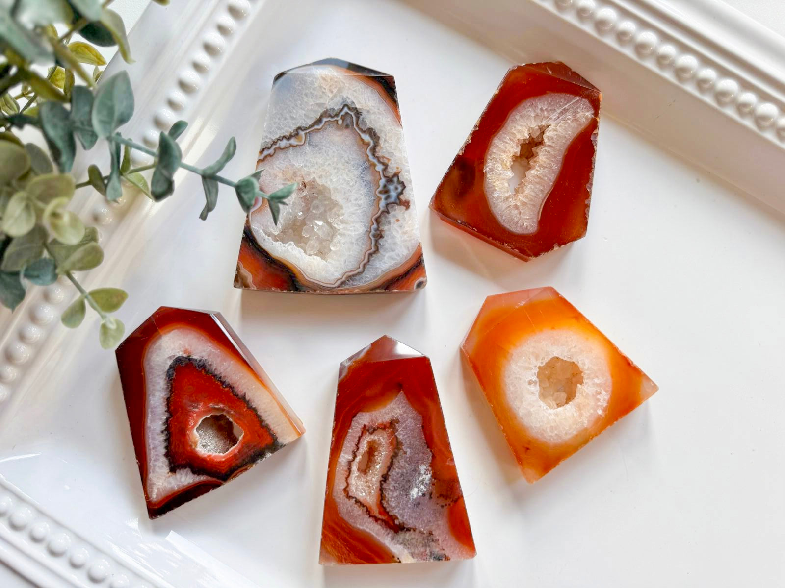 Carnelian Geode Point
