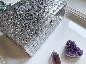 Carved Metal Over Wood Box || Assorted Designs