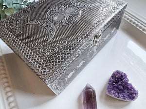 Carved Metal Over Wood Box || Assorted Designs