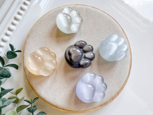 Cat Eye Crystal Paw Print Carving