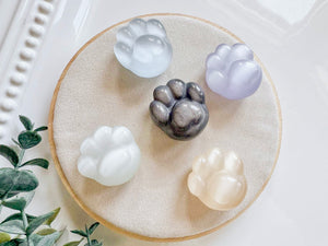 Cat Eye Crystal Paw Print Carving