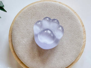 Cat Eye Crystal Paw Print Carving