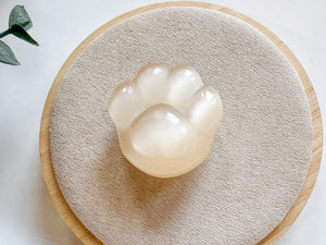 Cat Eye Crystal Paw Print Carving