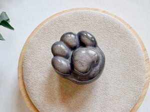Cat Eye Crystal Paw Print Carving