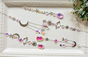 Celestial Rainbow Catcher Window Hanger || Silver
