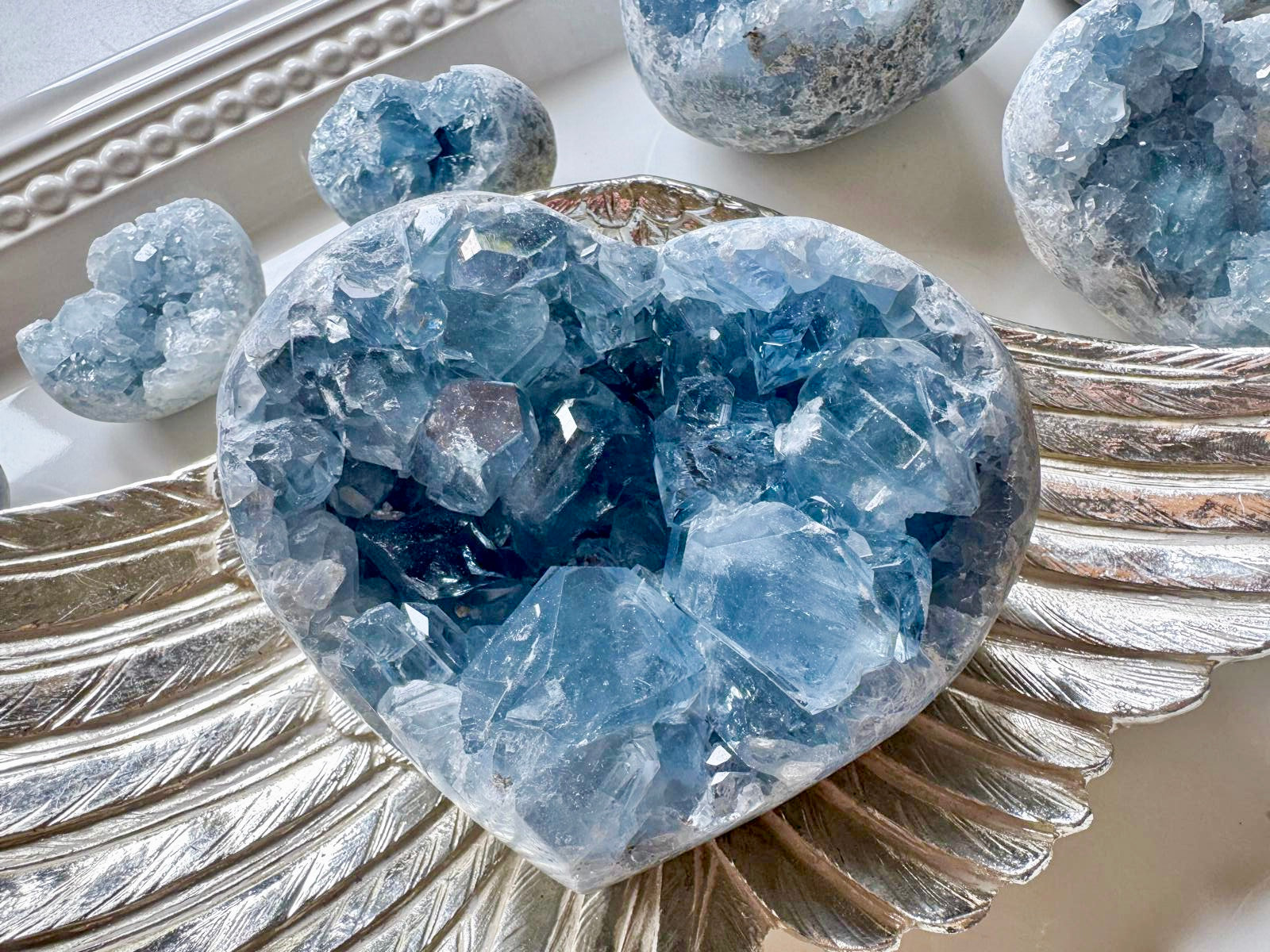 Celestite Cluster Heart