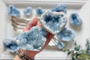 Celestite Cluster Heart