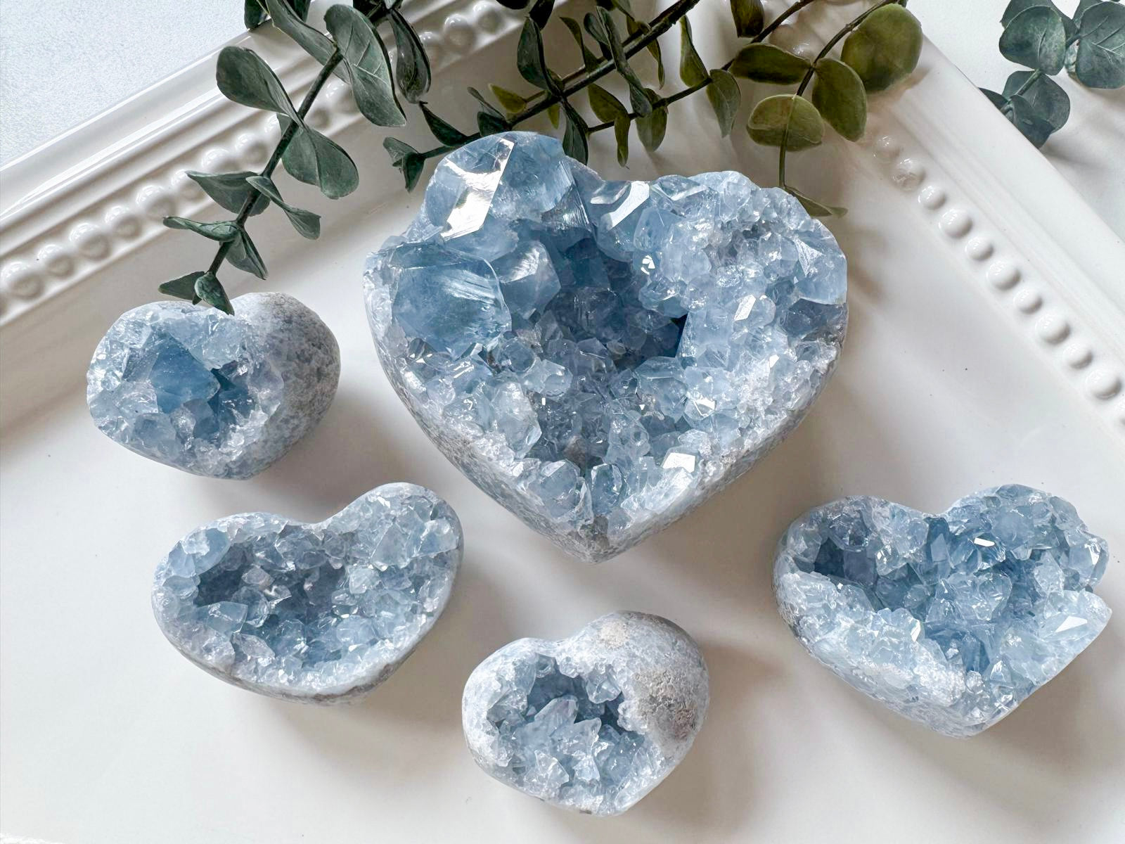 Celestite Cluster Heart