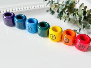 Ceramic Chime Candle Holder || 7 Chakra Set
