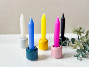 Ceramic Chime Candle Holder || Assorted Colors
