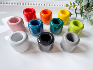 Ceramic Chime Candle Holder || Assorted Colors
