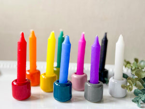 Ceramic Chime Candle Holder || Assorted Colors
