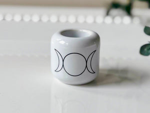 Ceramic Chime Candle Holder || Triple Moon
