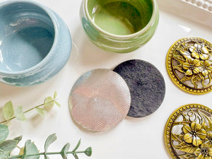 Ceramic Incense Burner Bowl with Floral Lid