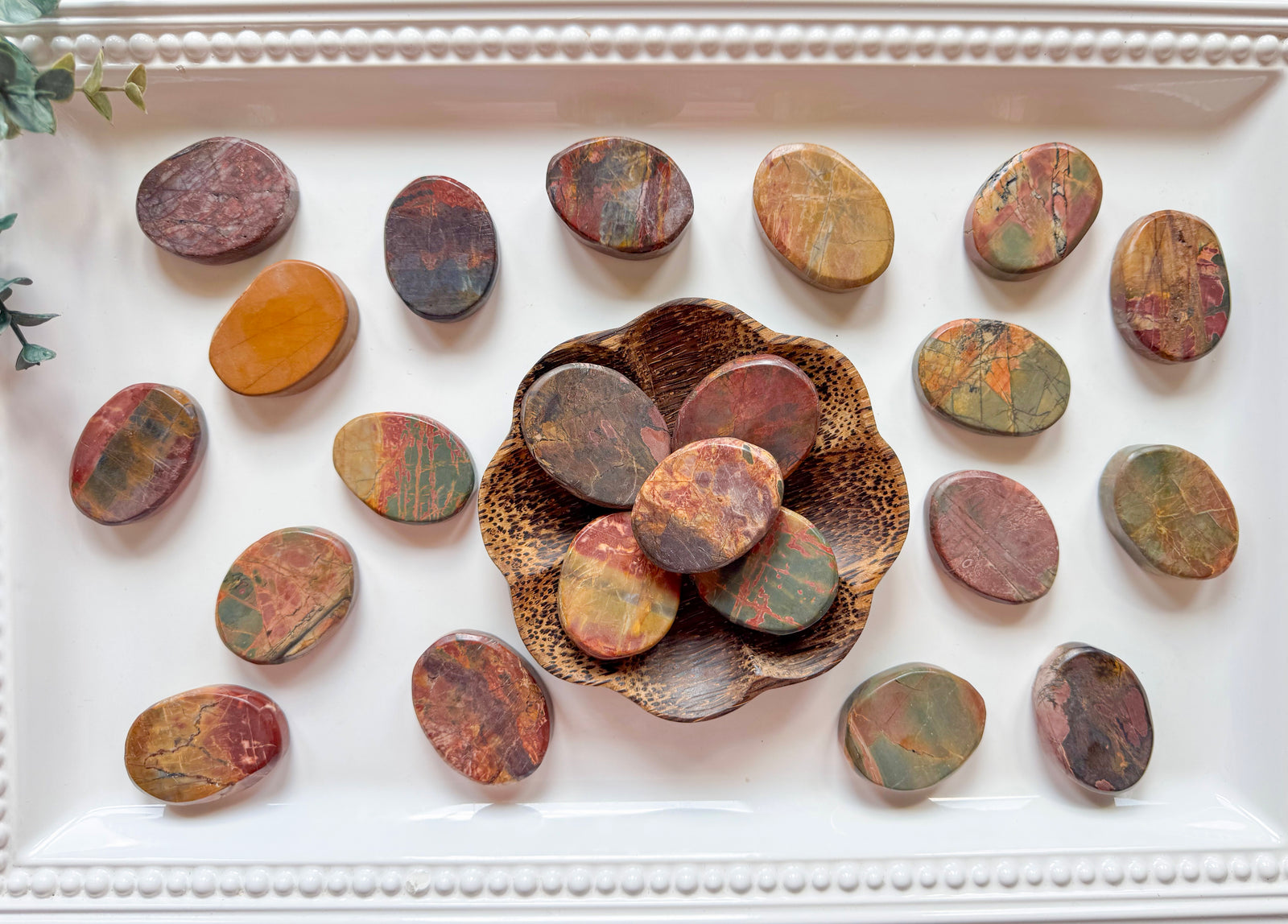 Cherry Creek Jasper Flat Palm Stone
