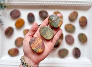 Cherry Creek Jasper Flat Palm Stone
