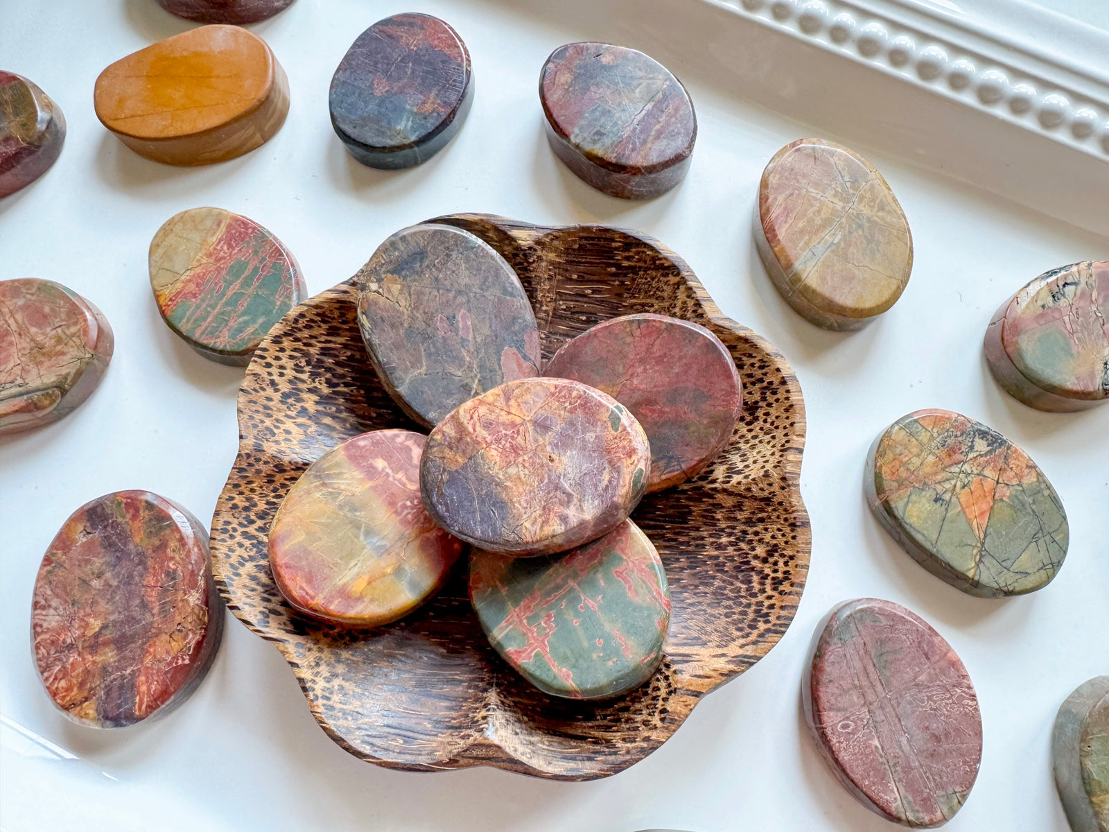 Cherry Creek Jasper Flat Palm Stone
