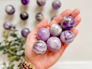 Chevron Amethyst Sphere || Small
