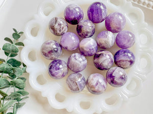 Chevron Amethyst Sphere || Small

