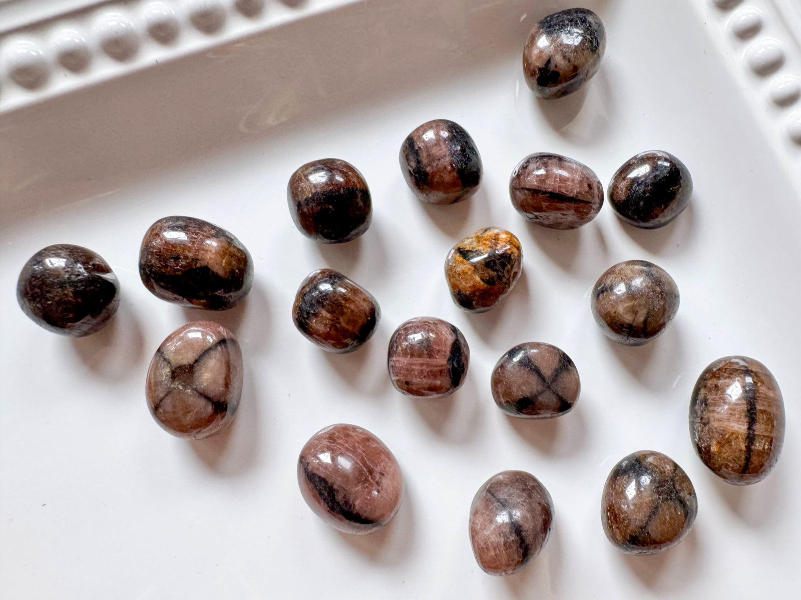 Chiastolite (Cross Stone) Tumbled Stones