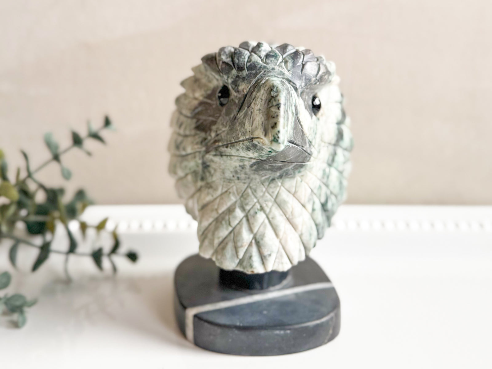 Chrysocolla Eagle Carving || Peru