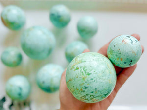 Chrysocolla Sphere || Light Color