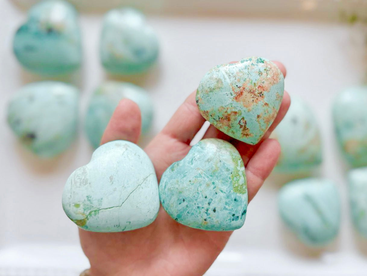 Chrysocolla heart || Light Color