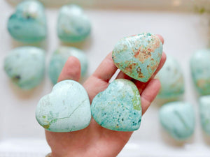 Chrysocolla heart || Light Color
