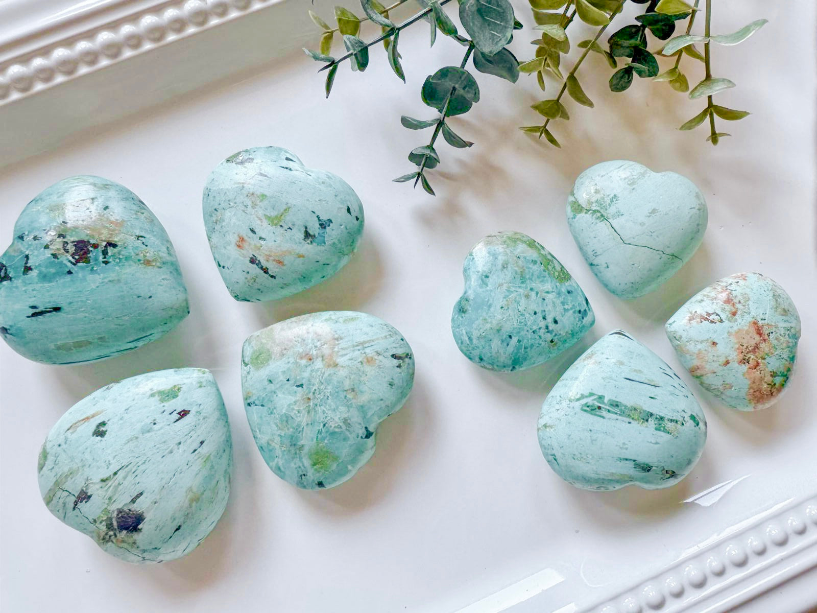 Chrysocolla heart || Light Color