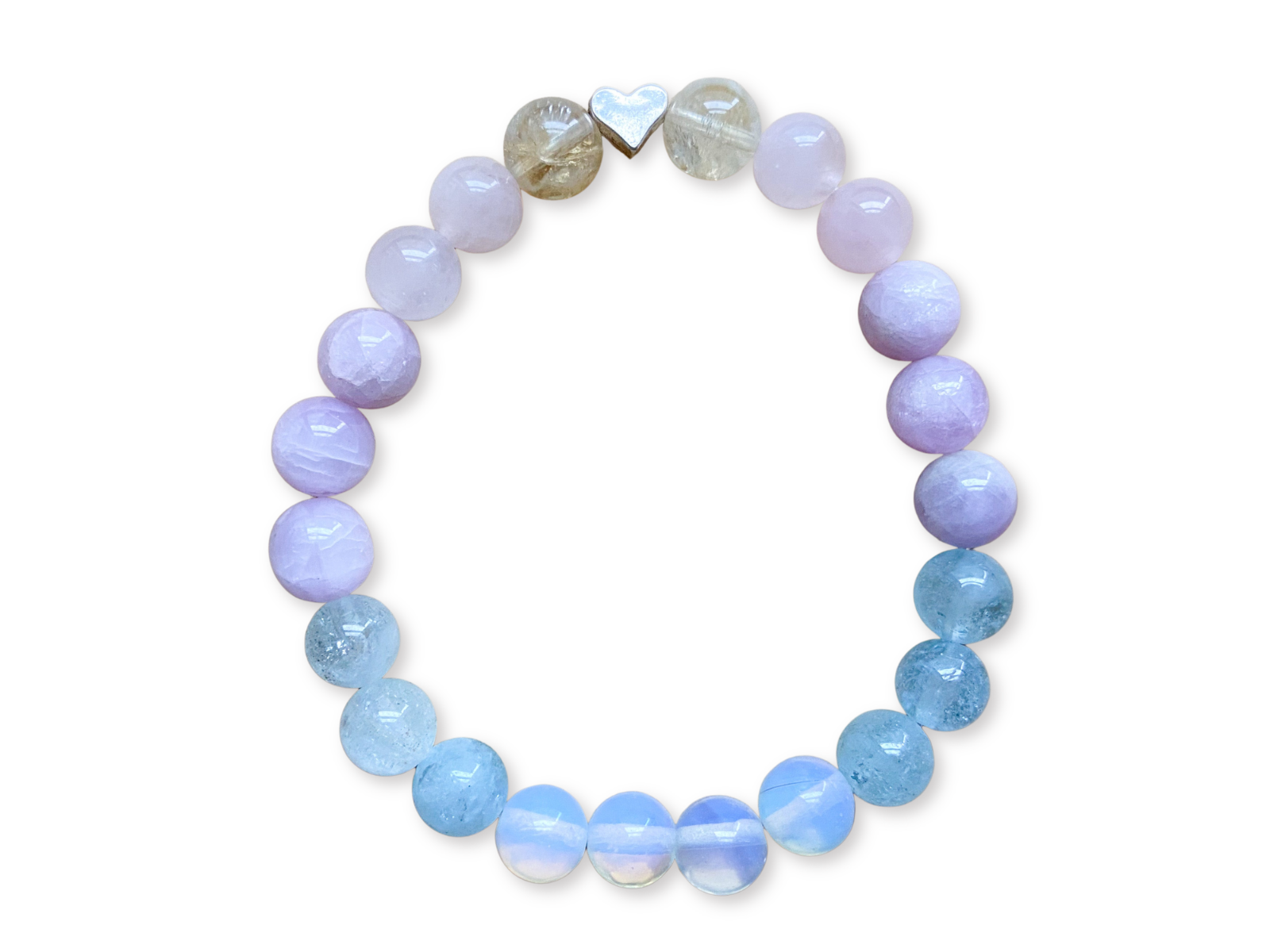 Citrine, Rose Quartz, Kunzite, Aquamarine & Opalite || Reiki Infused
