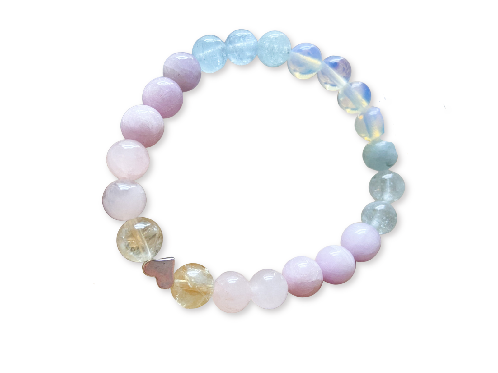 Citrine, Rose Quartz, Kunzite, Aquamarine & Opalite || Reiki Infused
