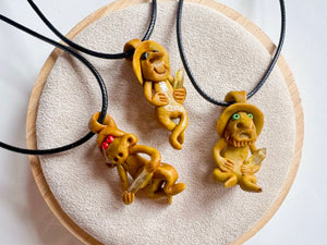Clay & Crystal Point Troll Necklace